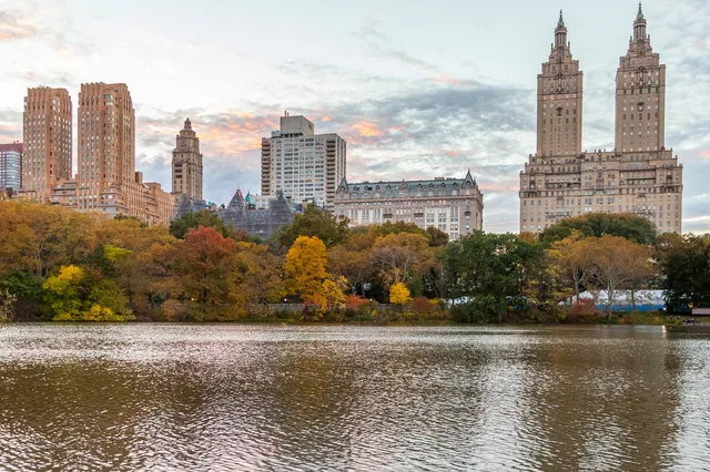 a view of a city with tall buildings