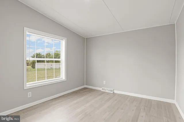 an entryway with a glass door
