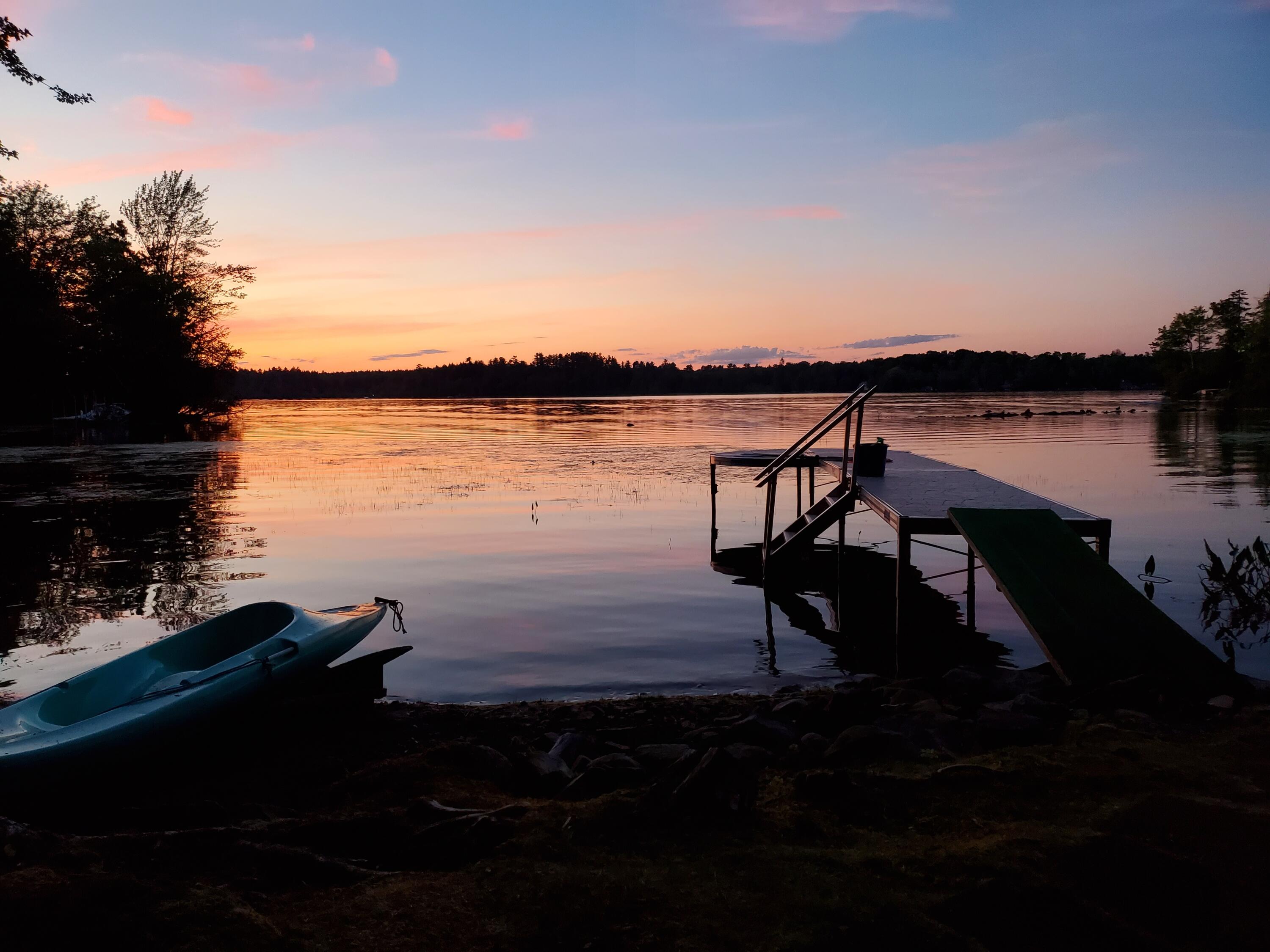 137 Loon Cove Road Stetson, ME 04488 - Photo 3 of 45 Sunset Dock with Kayak