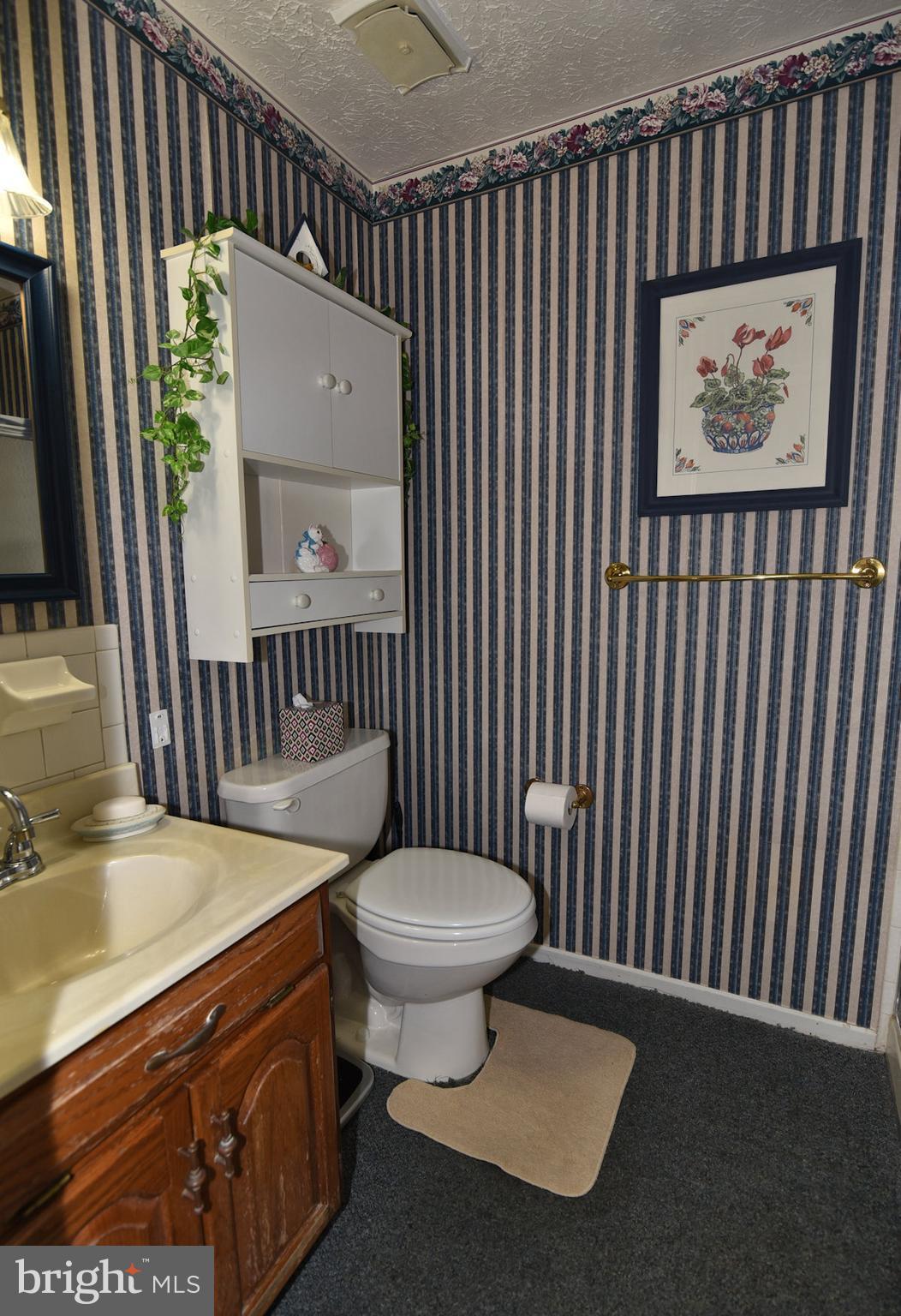 8219 Grainfield Road Severn, MD 21144 - Photo 20 of 30 a bathroom with a toilet a sink and mirror