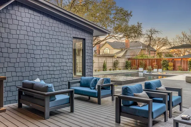 a outdoor living space with patio furniture