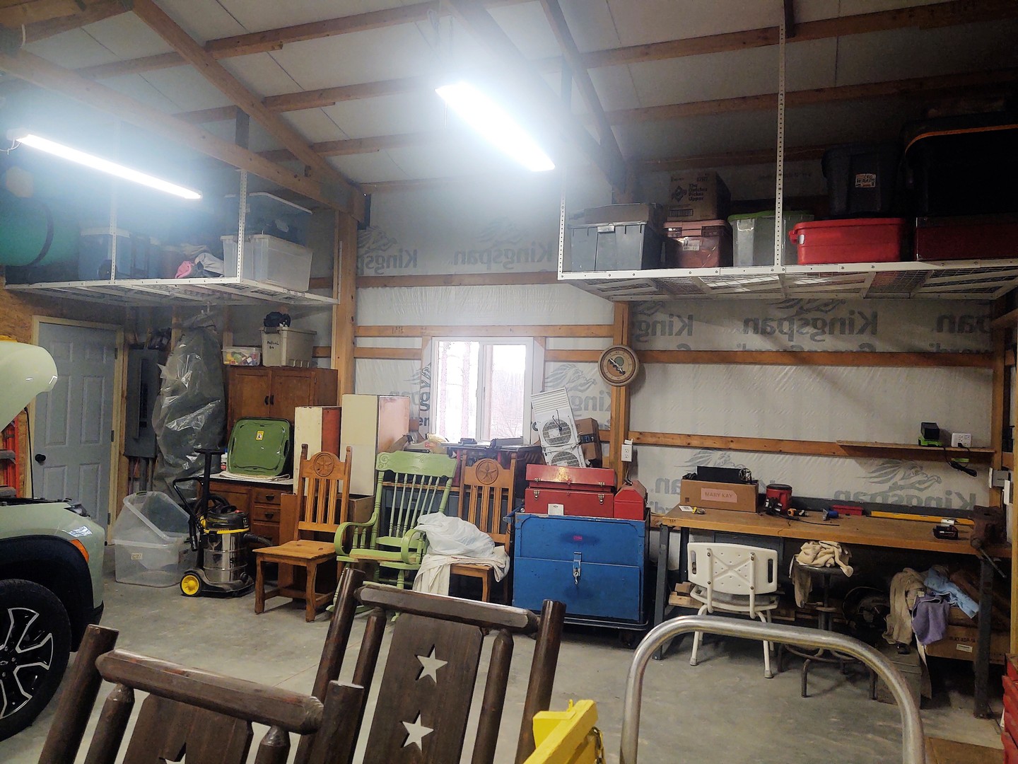 377 Lusk Road Golconda, IL 62938 - Photo 24 of 42 a living room with furniture a flat screen tv and a fireplace