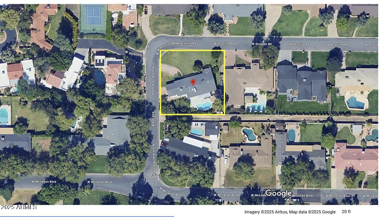 511 West Ocotillo Road Phoenix, AZ 85013 - Photo 14 of 14 an aerial view of houses with outdoor space