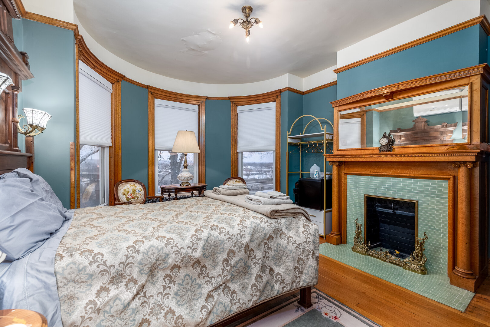 116 West Prospect Avenue Ottawa, IL 61350 - Photo 29 of 73 a bedroom with a bed and a fireplace