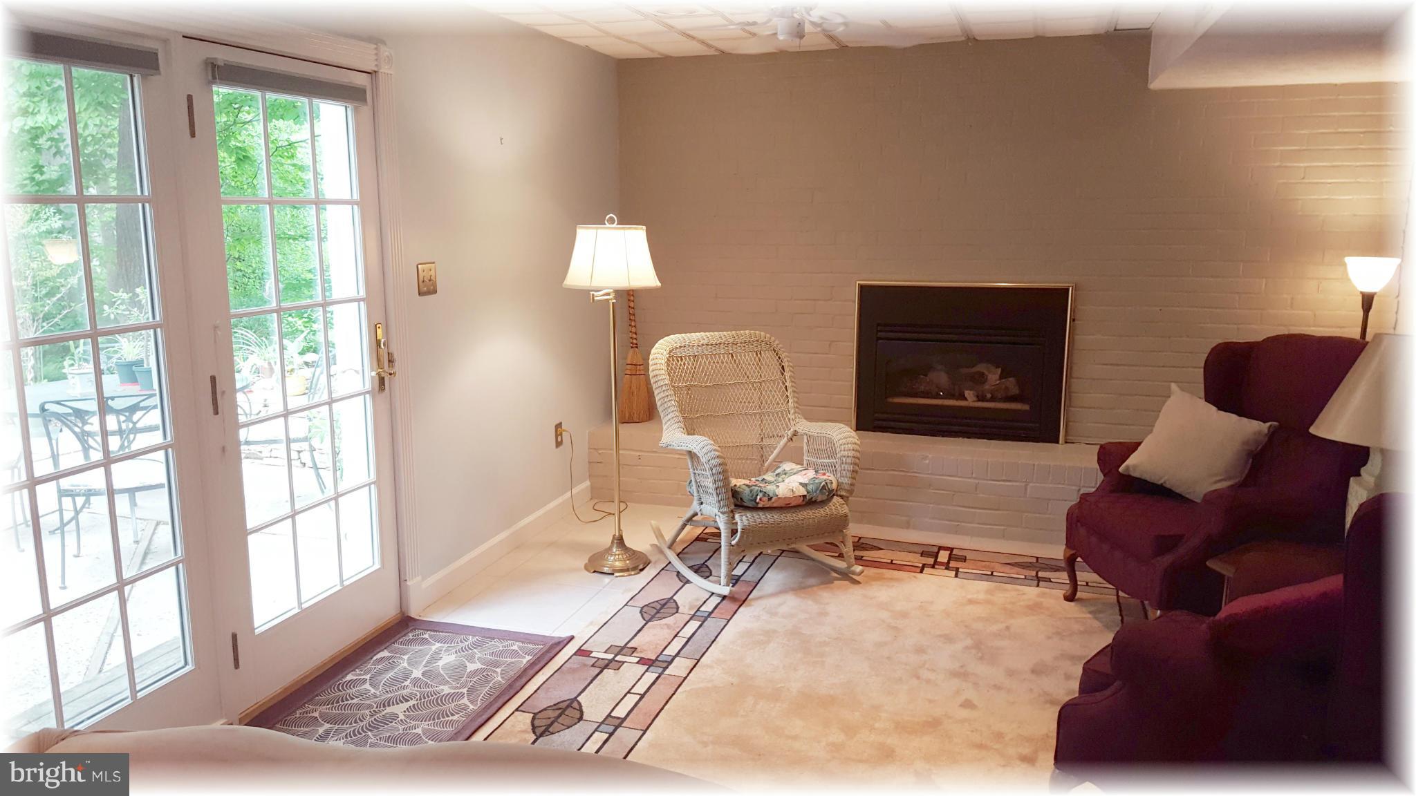 12009 Caspian Road Kingsville, MD 21087 - Photo 27 of 30 Gas fireplace & French doors to garden patio.