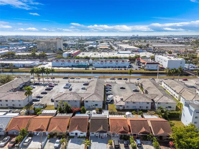 an aerial view of a city