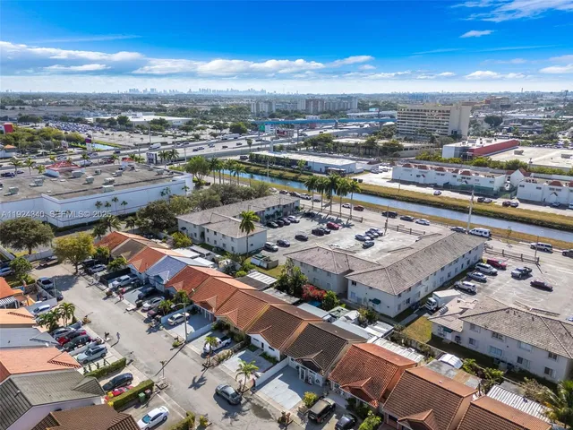an aerial view of a city