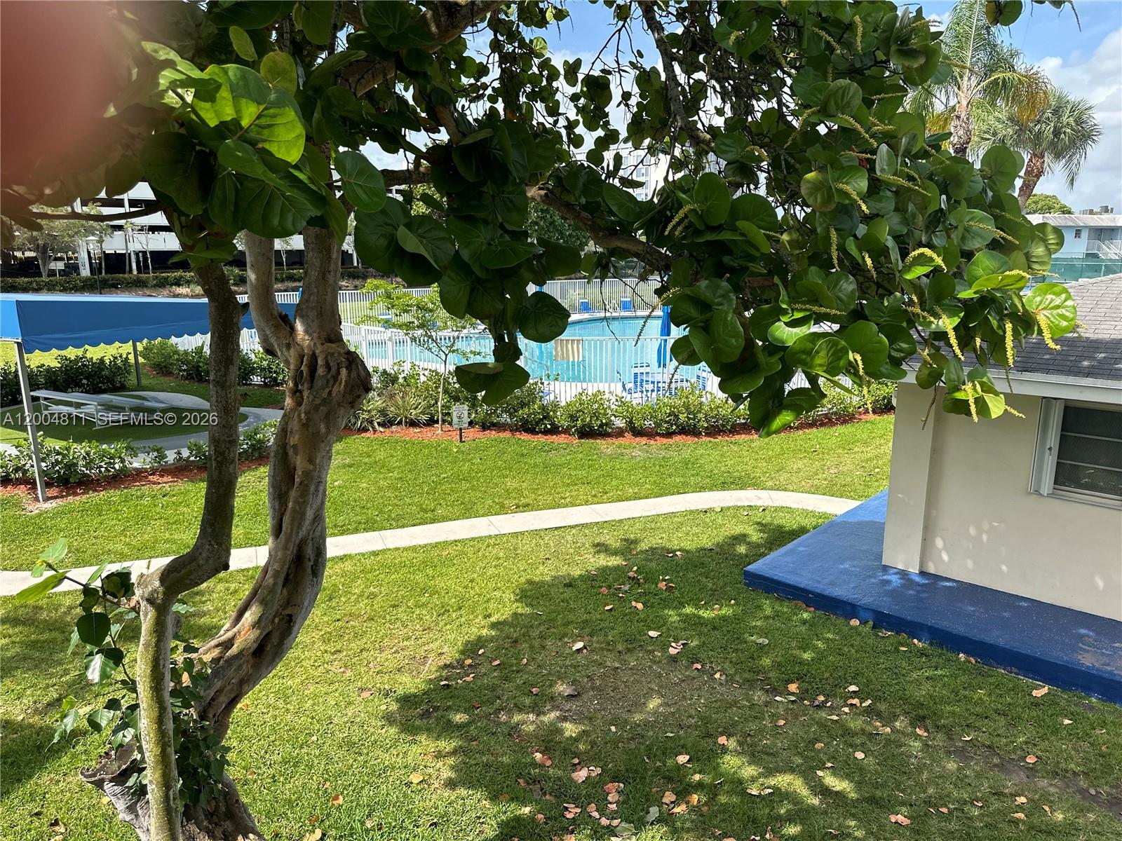 7424 Southwest 82nd Street, Unit D216 Miami, FL 33143 - Photo 9 of 9 a view of a garden with a tree in the garden