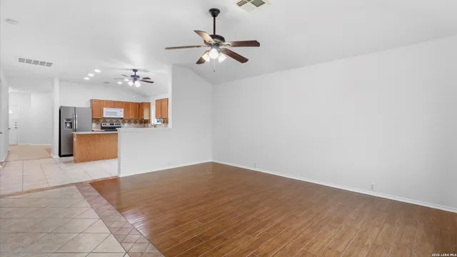 a view of a livingroom with a flat screen tv