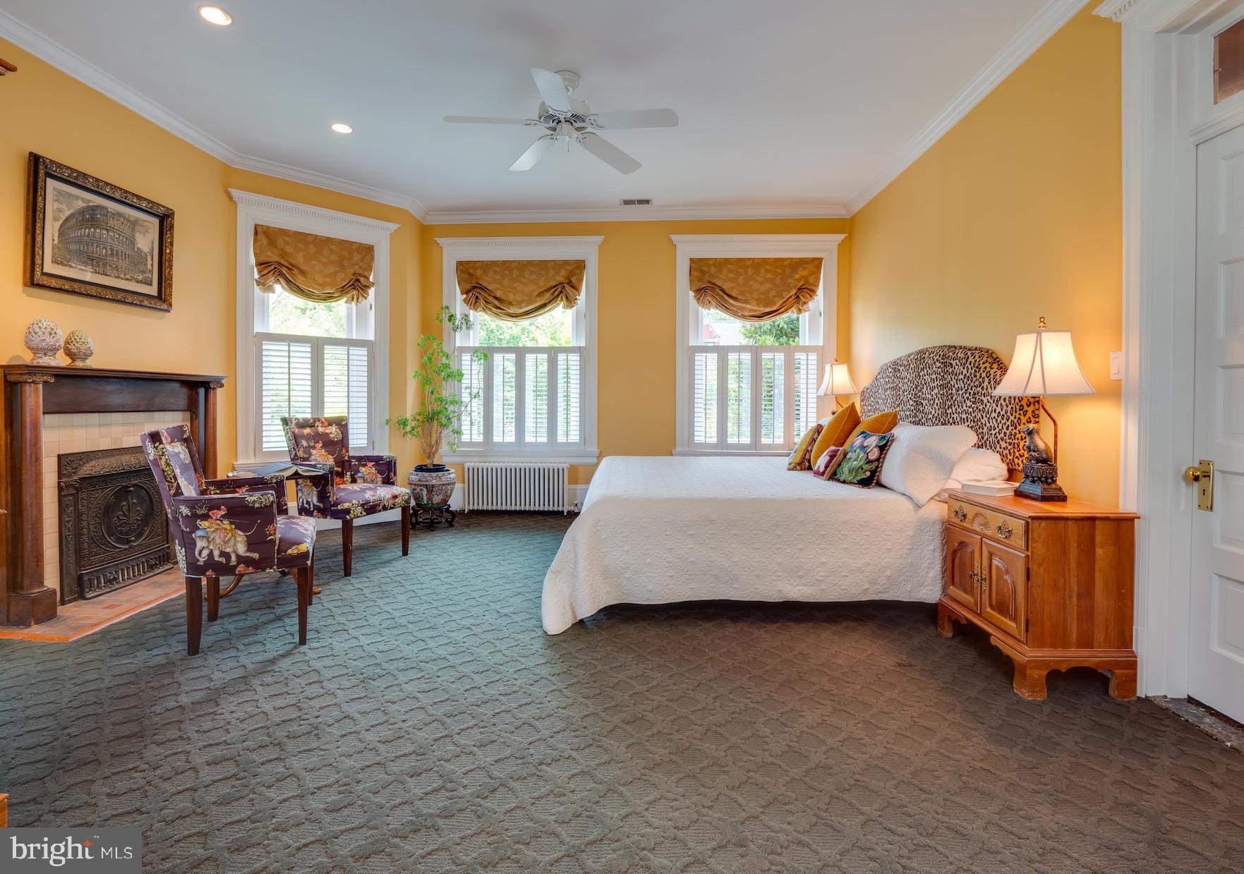 712 East Capitol Street Northeast Washington, DC 20003 - Photo 42 of 79 Master Bedroom with Decorative Fireplace