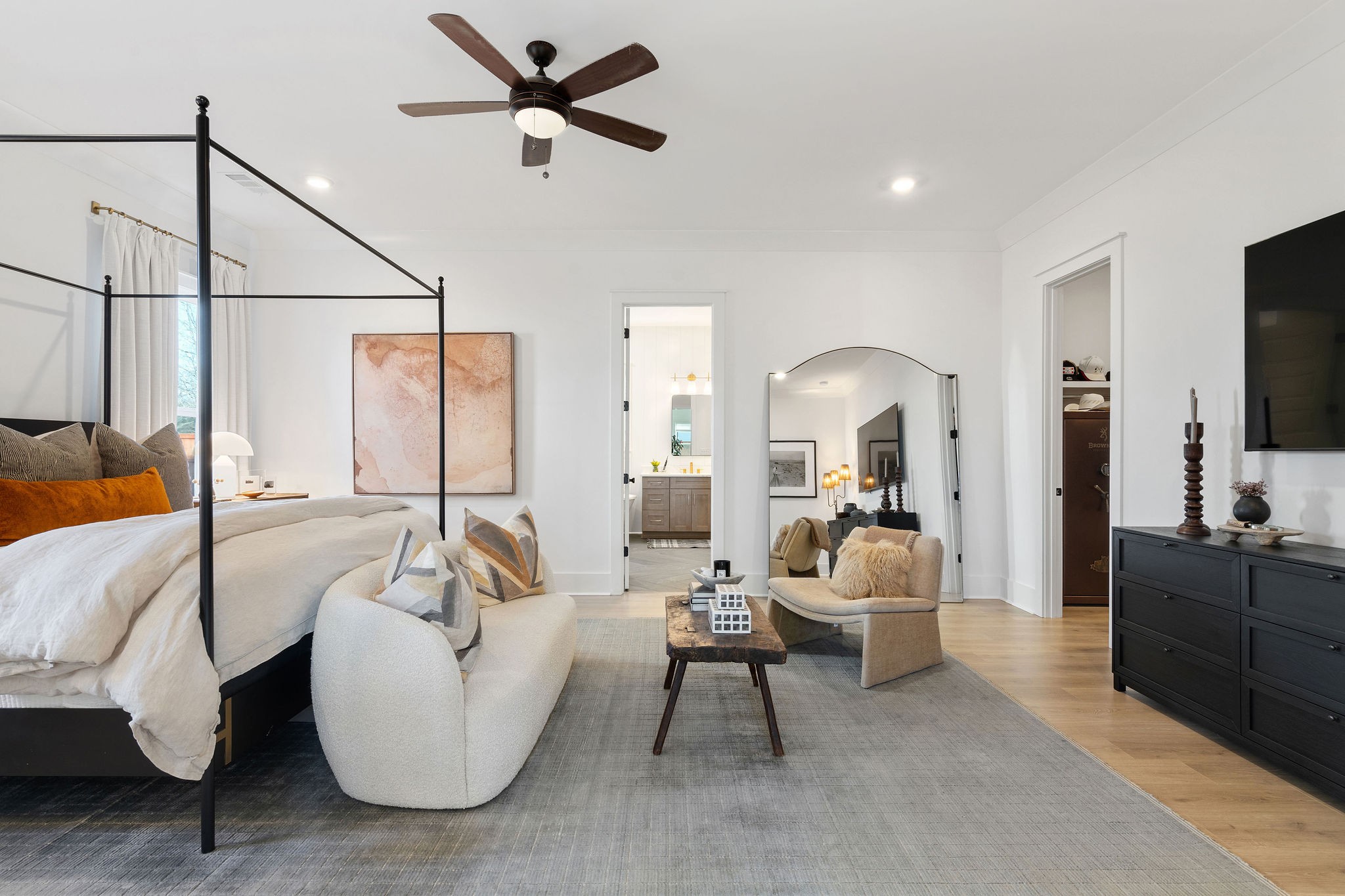 1052 Pine Creek Drive Arrington, TN 37014 - Photo 24 of 54 a living room with fireplace furniture and a flat screen tv