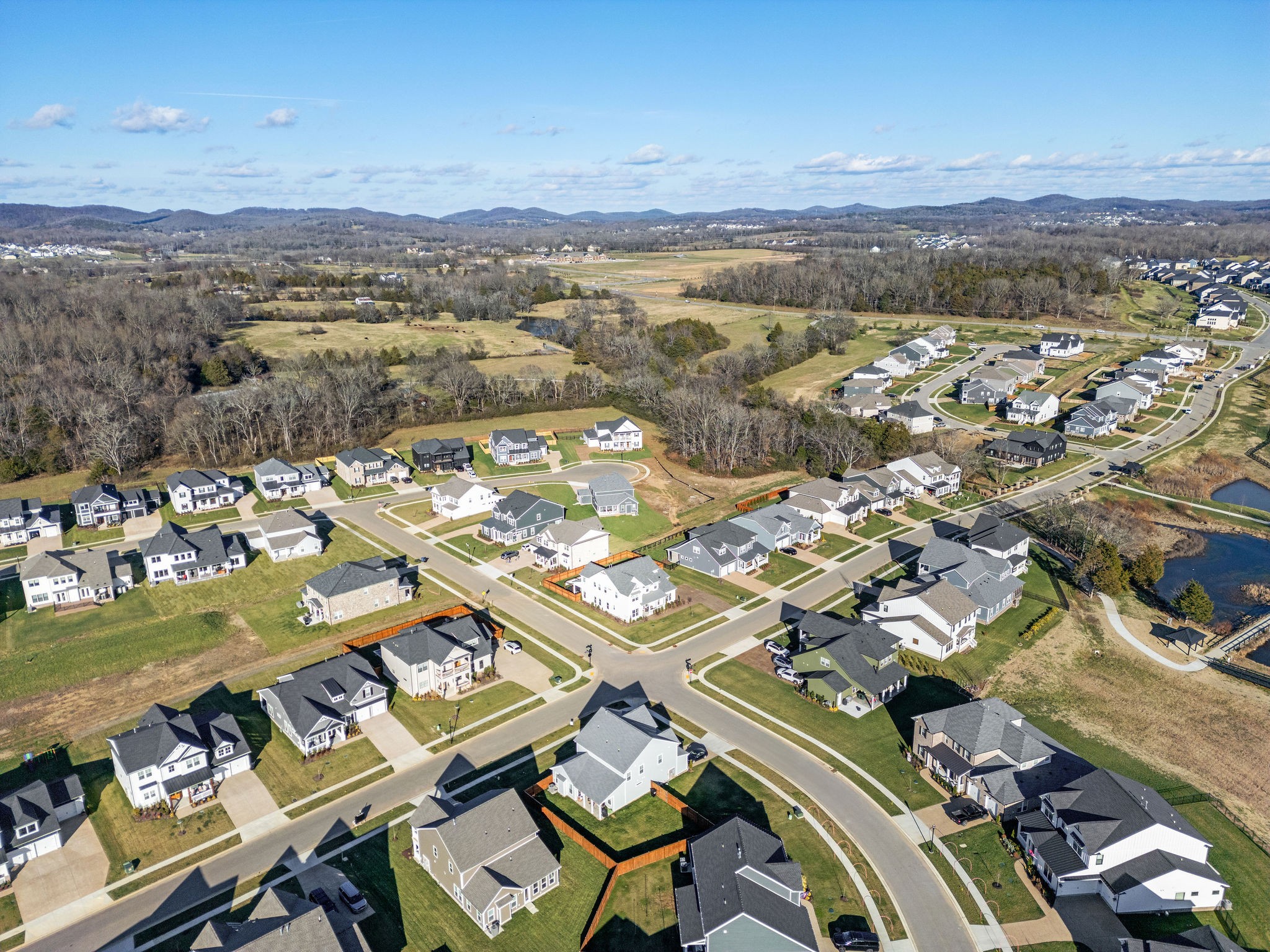 1052 Pine Creek Drive Arrington, TN 37014 - Photo 45 of 54 an aerial view of residential houses with outdoor space