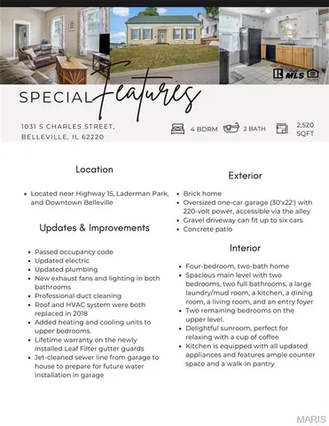 $169,900 | 1031 South Charles Street, Belleville, IL 62220