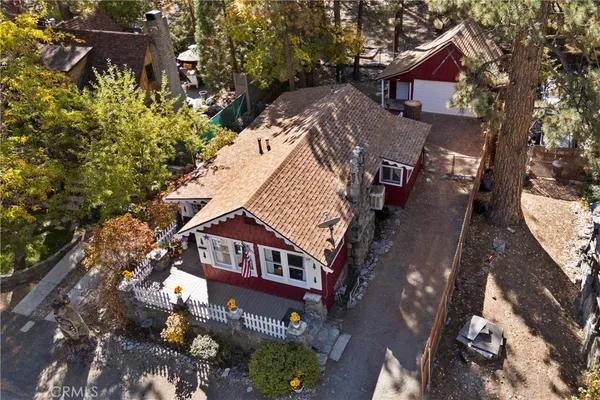 a aerial view of a house