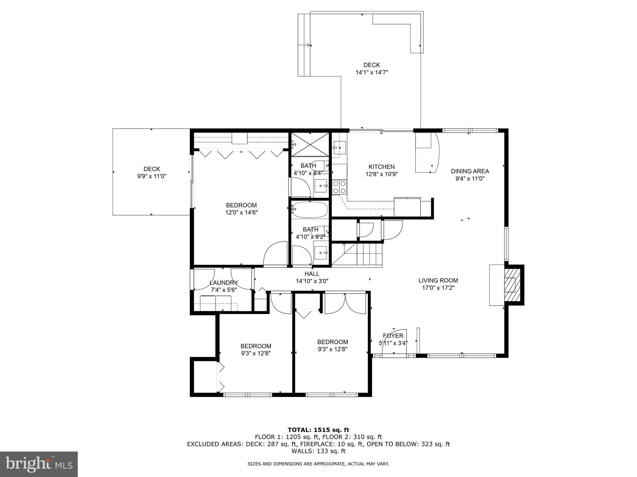 4431 Flintstone Road Alexandria, VA 22306 - Photo 56 of 57 1st level floorplan