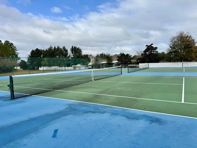 a view of outdoor space with seating