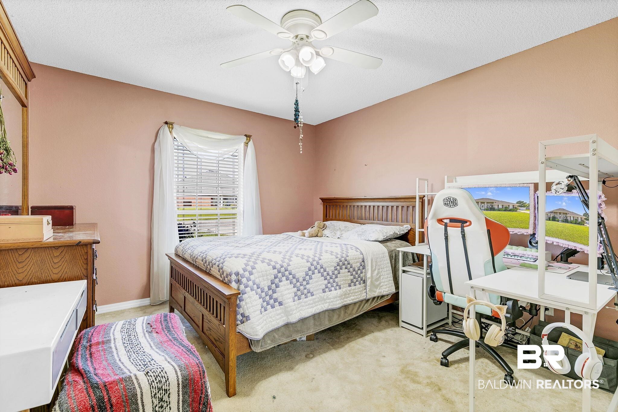 16358 Tempest Drive Foley, AL 36535 - Photo 30 of 46 Bedroom with light carpet and ceiling fan