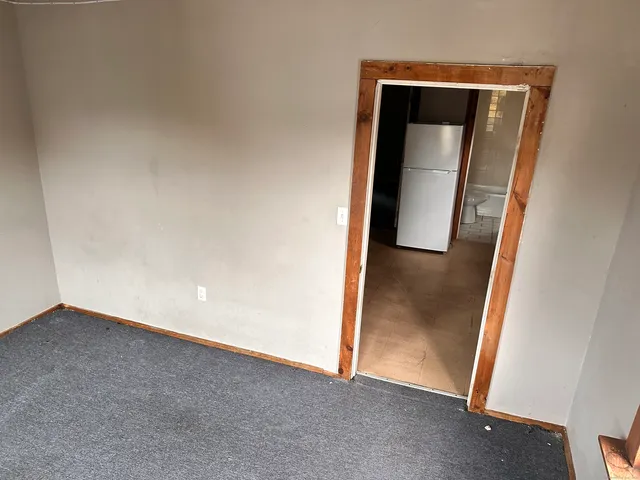 a view of hallway with front door