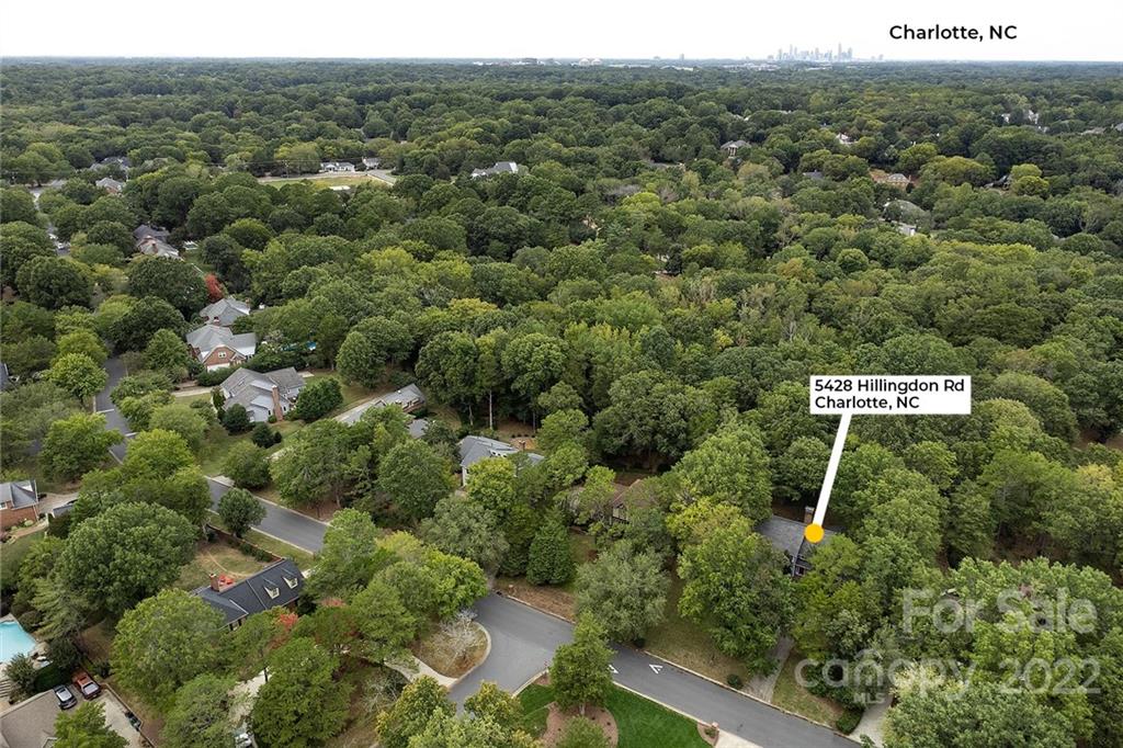 5428 Hillingdon Road Charlotte, NC 28226 - Photo 36 of 36 a view of a forest with a street