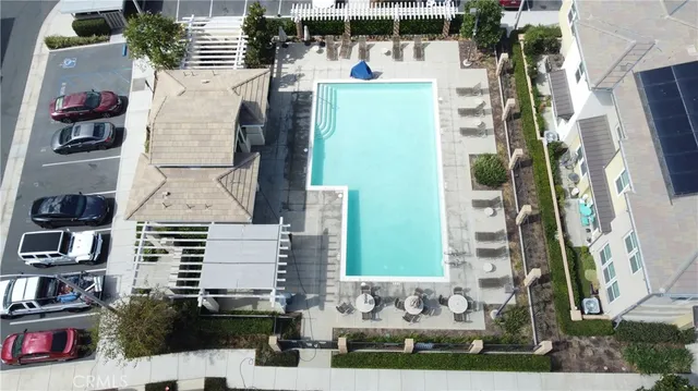 a aerial view of a multi story building