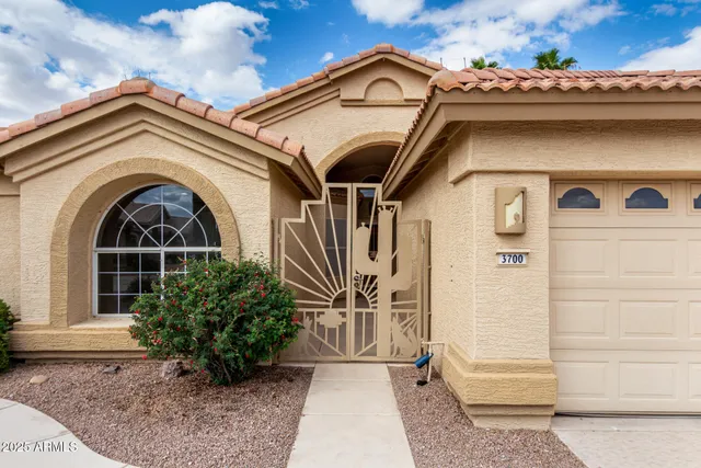 a front view of a house