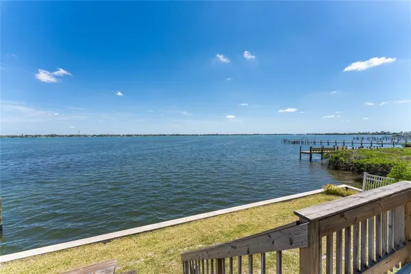 a view of ocean from a balcony