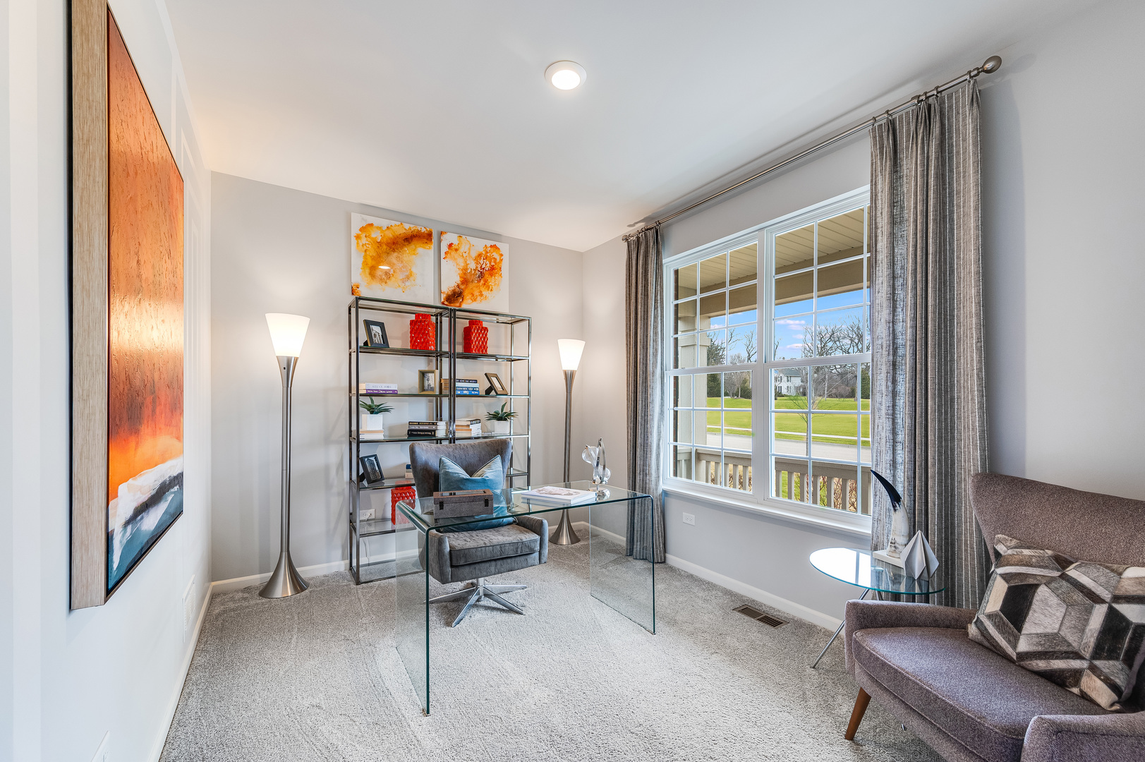 2895 Killarny Drive Elgin, IL 60124 - Photo 14 of 23 a living room with furniture and a floor to ceiling window