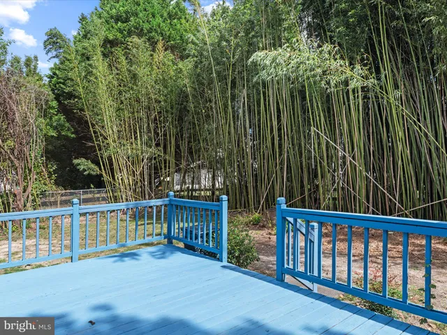 a view of a wooden deck