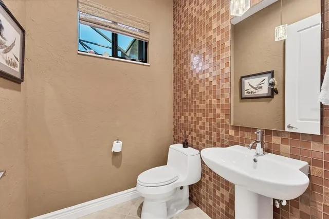 a view of swimming pool with a yard