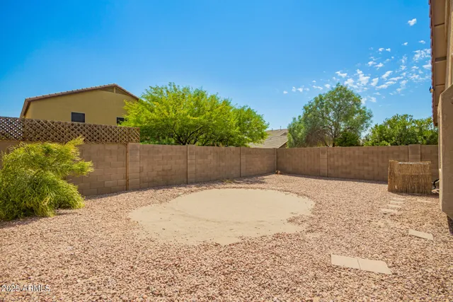 a backyard of a house