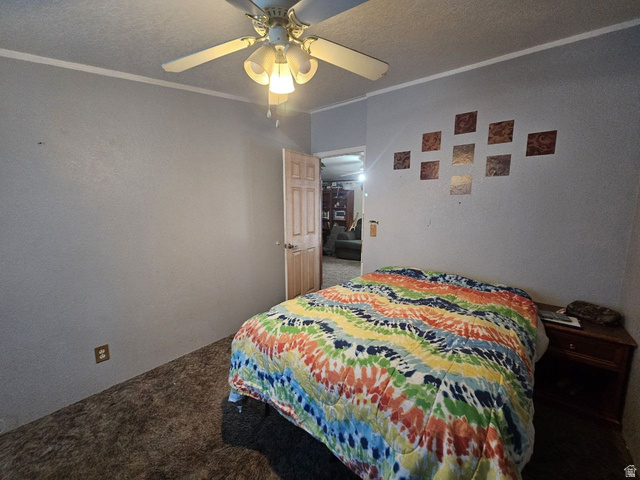 52 Quail Court Moab, UT 84532 - Photo 28 of 36 Carpeted room with a ceiling fan light fixture and a wood-finish door