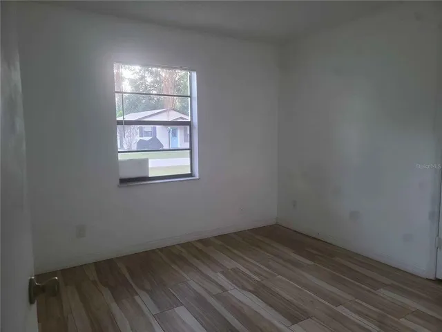 an empty room with a window