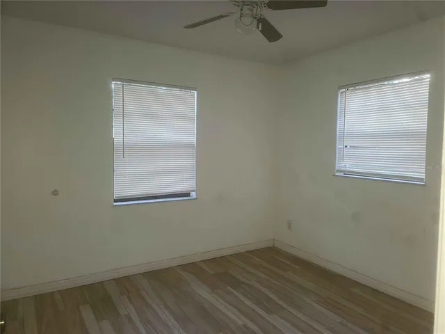 an empty room with a window