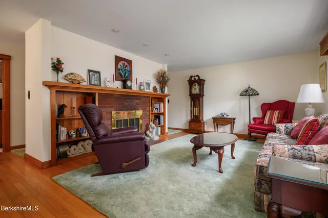 a living room with furniture and a couch