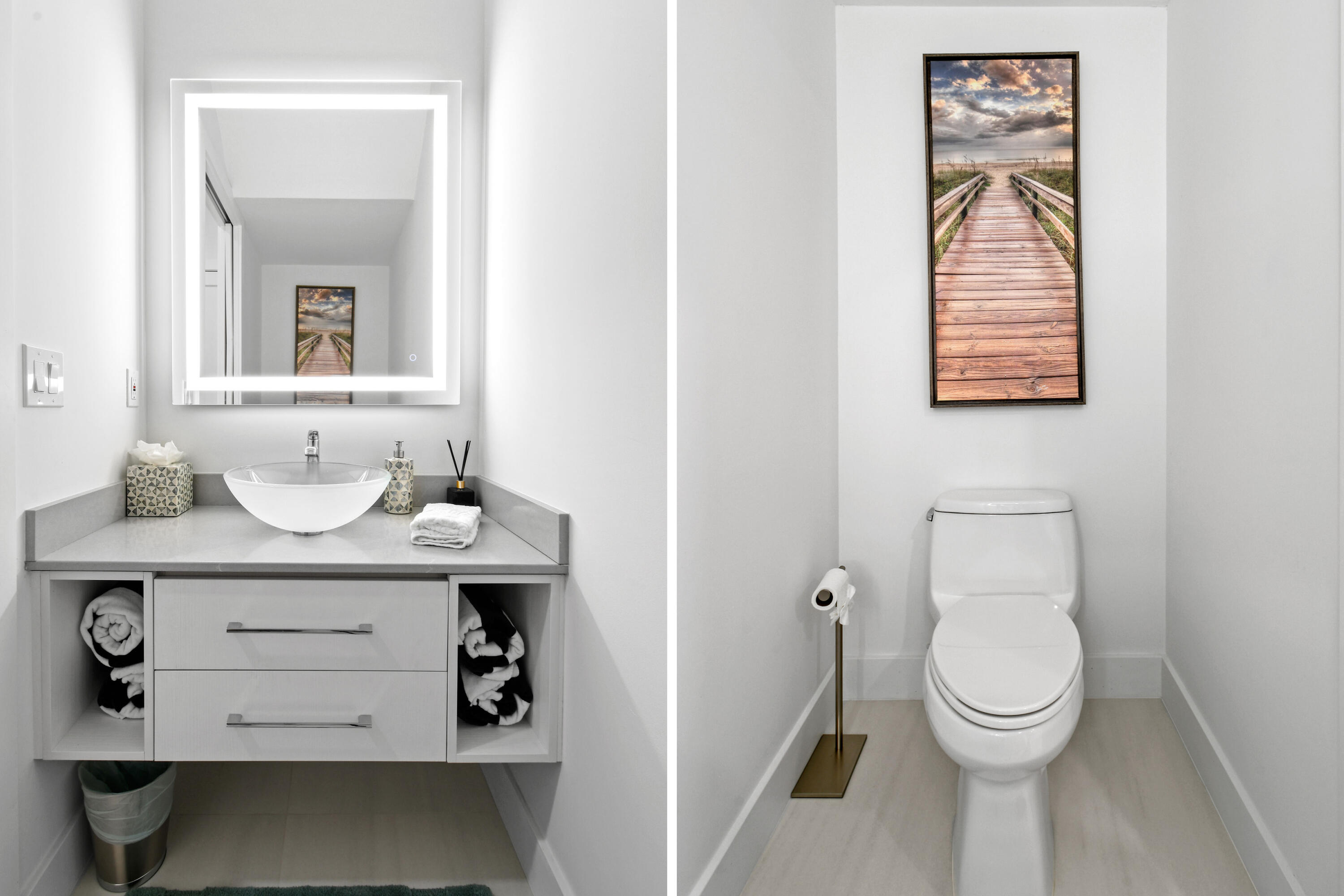 4650 Southeast Manatee Terrace Stuart, FL 34997 - Photo 15 of 95 a bathroom with a toilet a sink and mirror