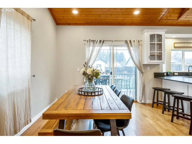 a front view of a house with wooden floor
