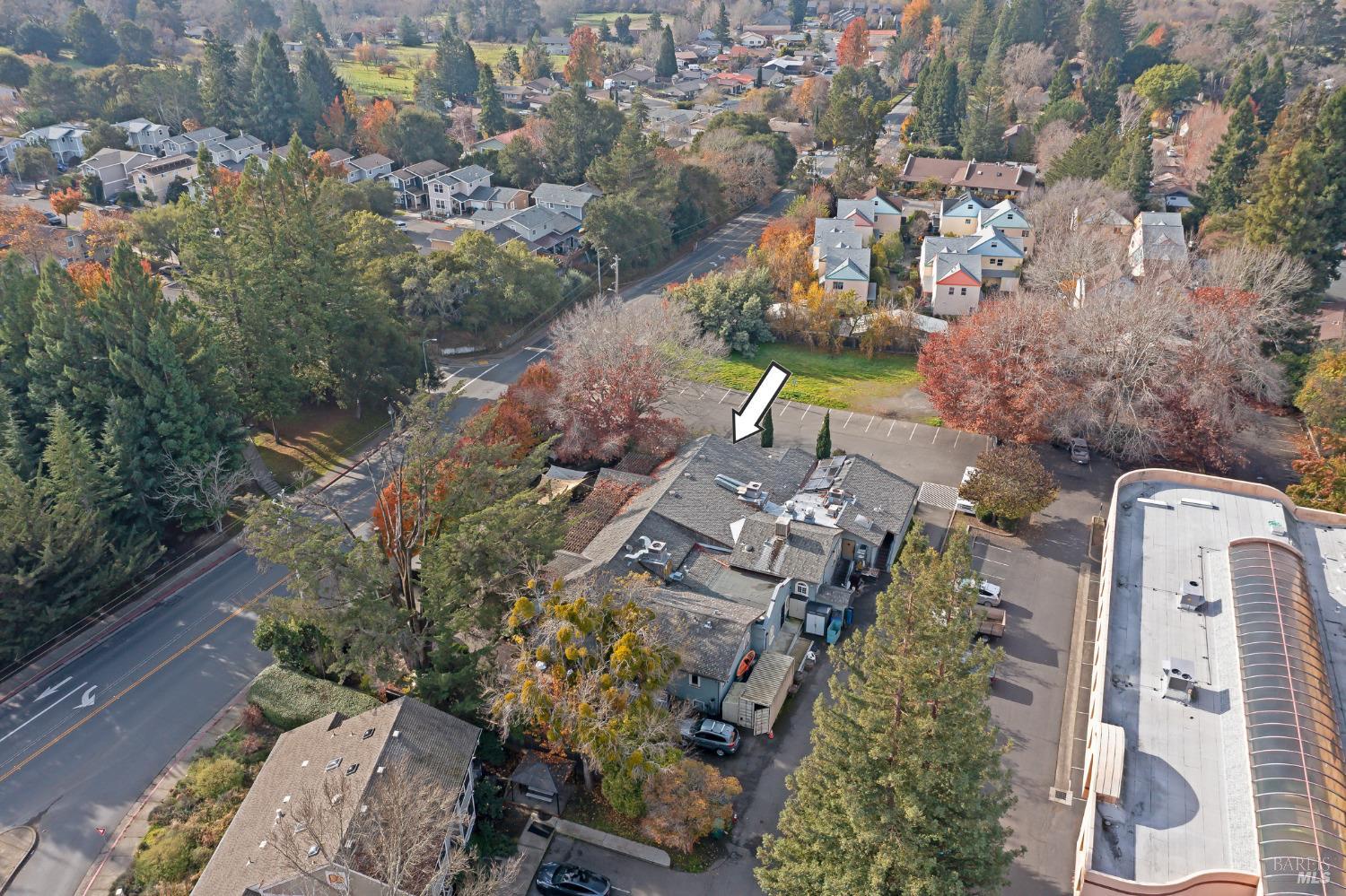 8050 Bodega Avenue Sebastopol, CA 95472 - Photo 6 of 45 an aerial view of a house with a yard and lake view