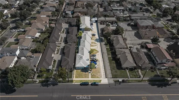 an aerial view of multiple house