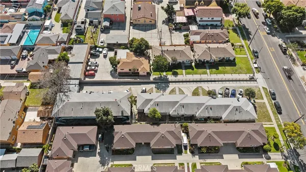an aerial view of a city