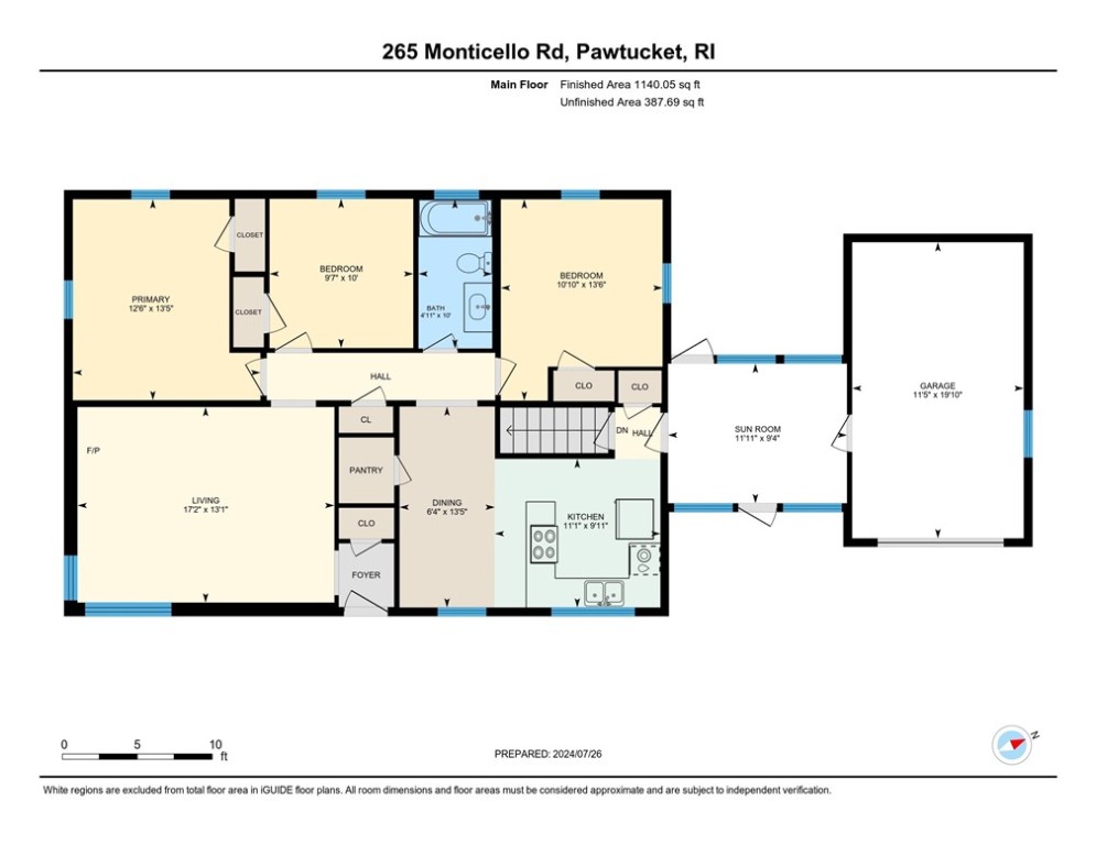 265 Monticello Road Pawtucket, RI 02861 - Photo 42 of 42 First Floor Plan