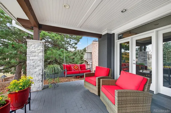 a outdoor space with furniture