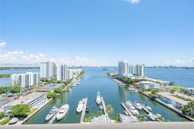 a view of a city and lake