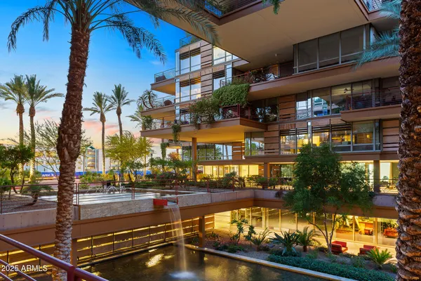 a view of a street with a building