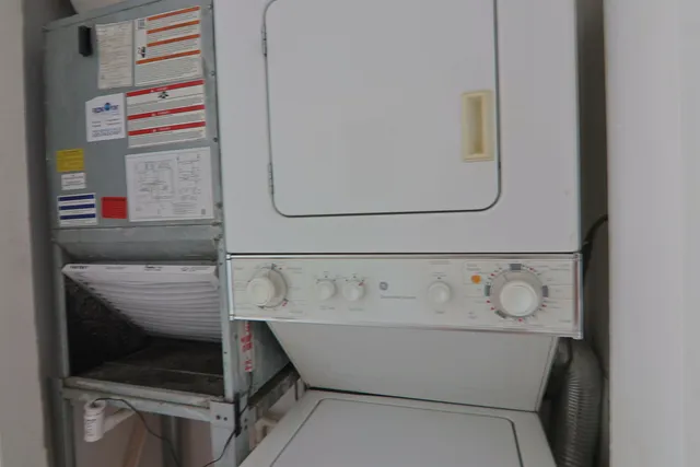 a close up view of washer and dryer