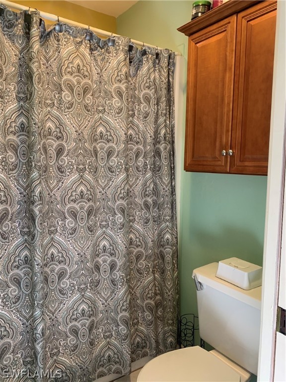 17560 Lee Road Fort Myers, FL 33967 - Photo 23 of 34 a white toilet sitting next to a shower curtain