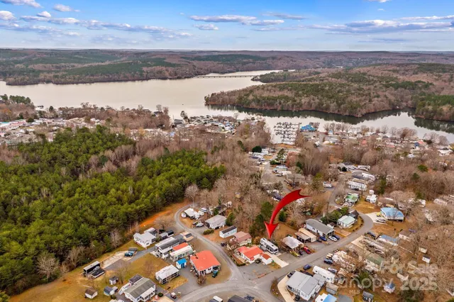 a view of lake with mountain