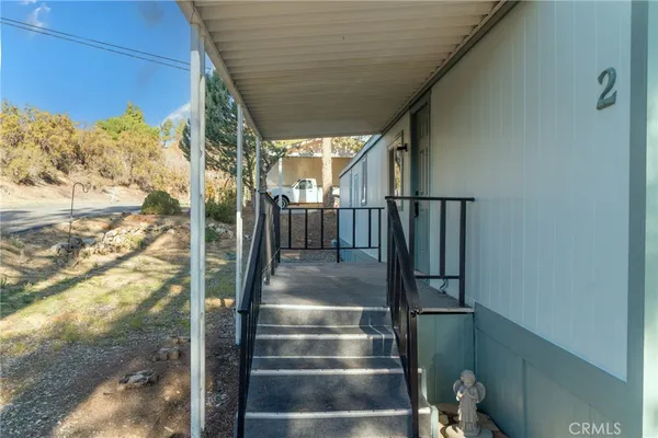 a view of a garage