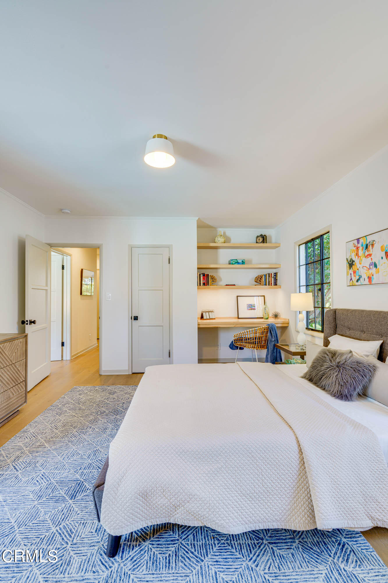 2709 Deodar Circle Pasadena, CA 91107 - Photo 22 of 43 a bedroom with a bed and wooden floor