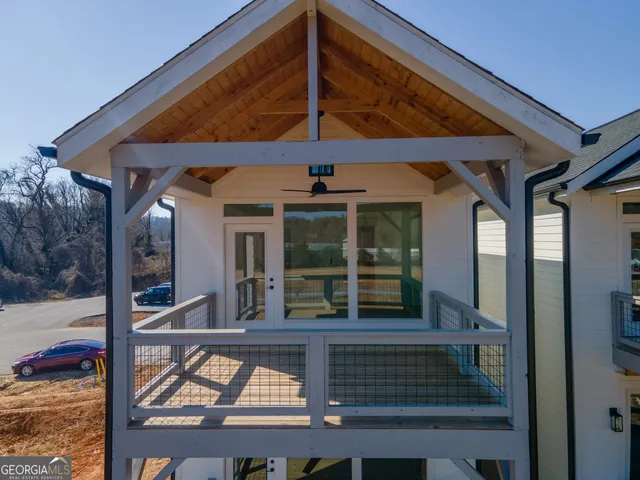 a view of a balcony door