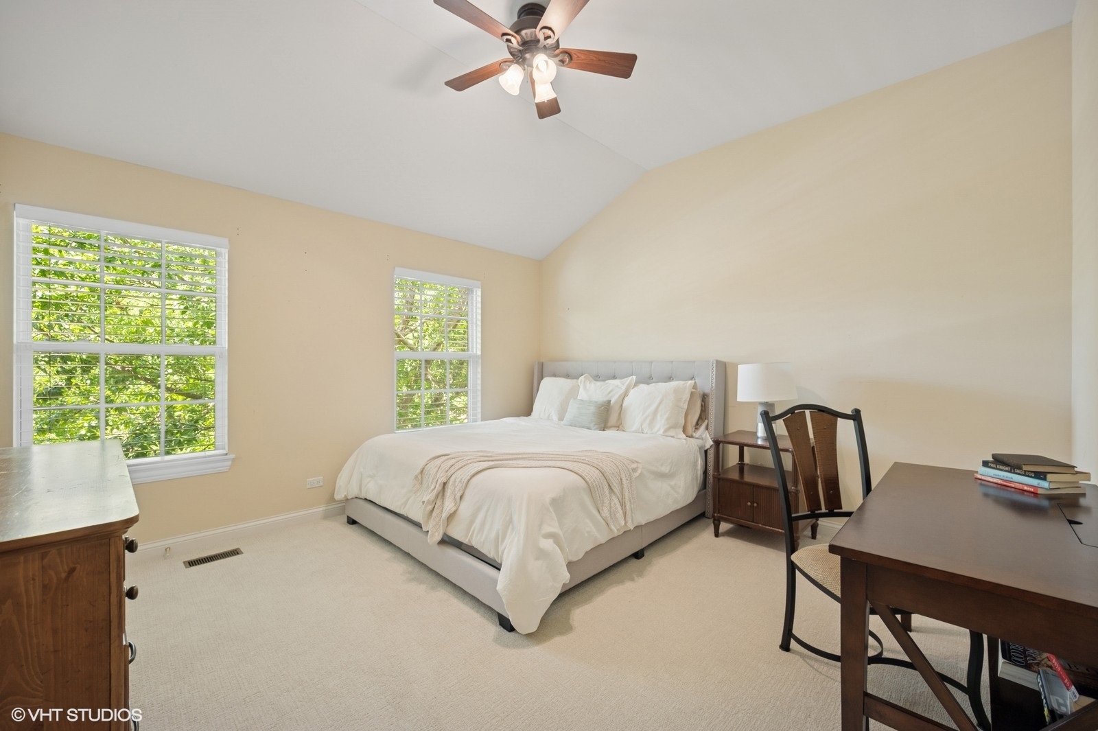 1613 Constitution Drive Glenview, IL 60026 - Photo 22 of 40 a bedroom with a bed a desk and chair with window